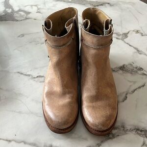 Tan Frye Ankle Boots